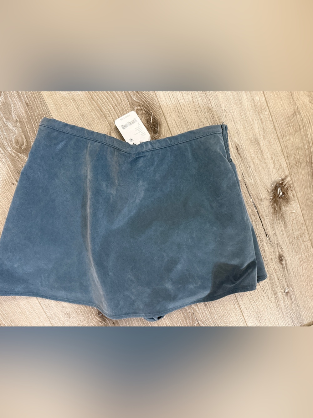 NWT Free People blue vegan suede mini skort in size S #free people #mini